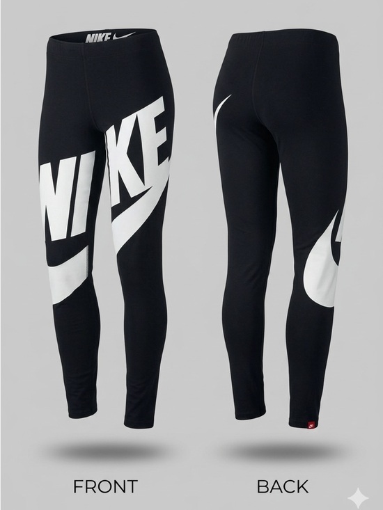 Nike Pants - 🖤 Nike Just Do It Oversized Logo Black Leggings Size S 8867-14 🖤